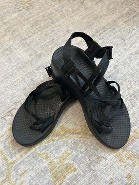 Chaco Women's Black Sport Sandals with Adjustable Straps
